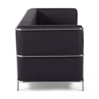 Divano Torino a 3 posti in ecopelle e acciaio cromato - Mobilie Design