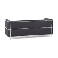 Divano Torino a 3 posti in ecopelle e acciaio cromato - Mobilie Design