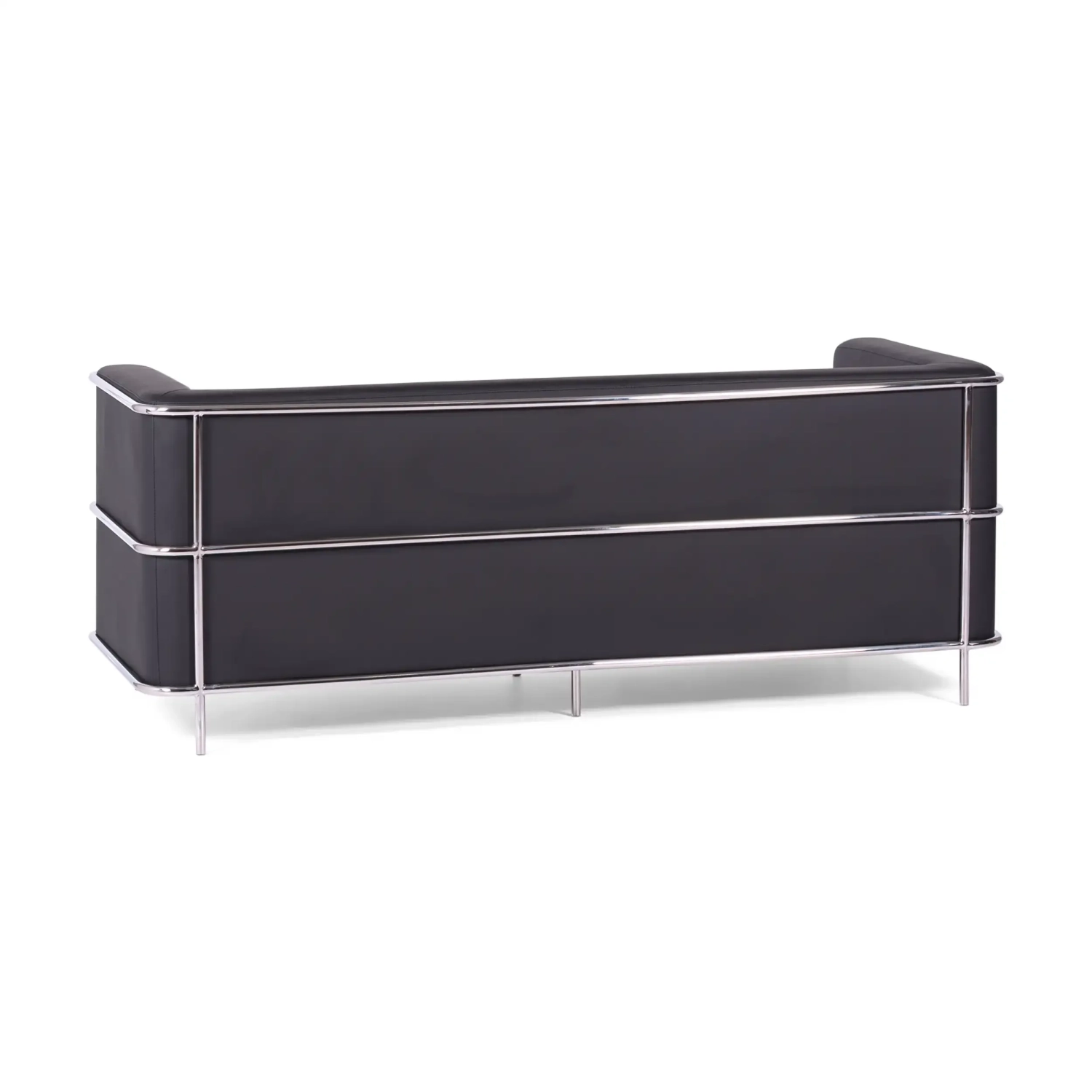 Sofá Torino 3 plazas en polipiel y acero cromado - Mueble Design