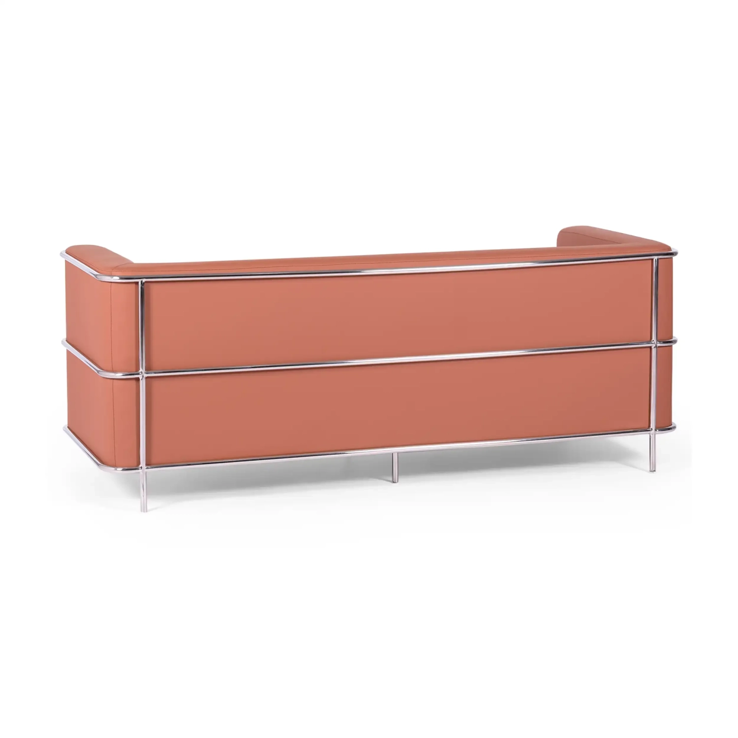 3-Sitzer Sofa Torino aus Ökoleder und verchromtem Stahl - Mobelarium