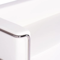 Torino 3 seater sofa in eco-leather and chromed steel - Mueble Design