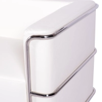Třímístná pohovka Torino z ekokůže a chromované oceli - Mobelarium