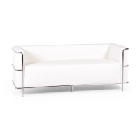 Torino 3 seater sofa in eco-leather and chromed steel - Mueble Design