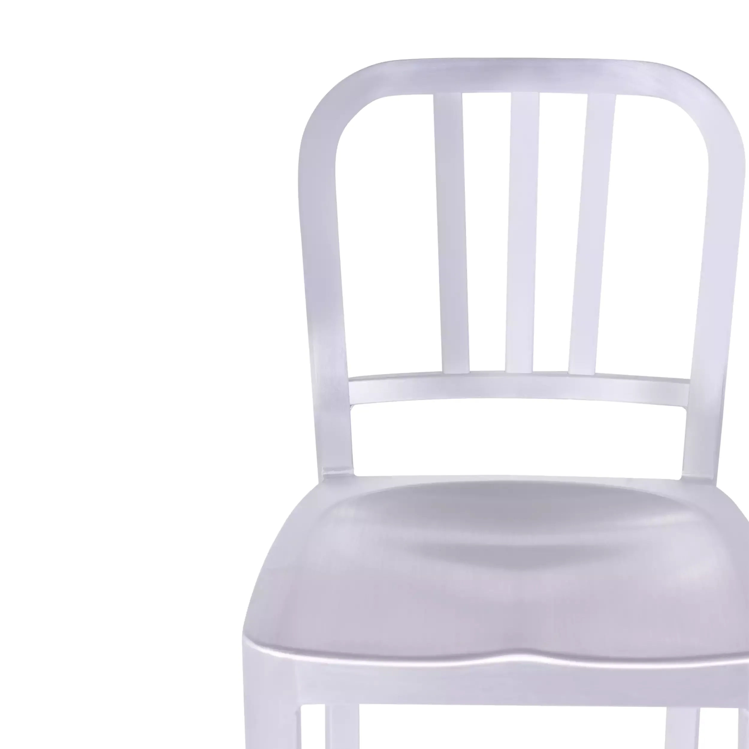 Replica dello sgabello in alluminio dell'Esercito della Marina - design industriale iconico