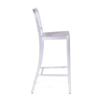 Replica dello sgabello in alluminio dell'Esercito della Marina - design industriale iconico