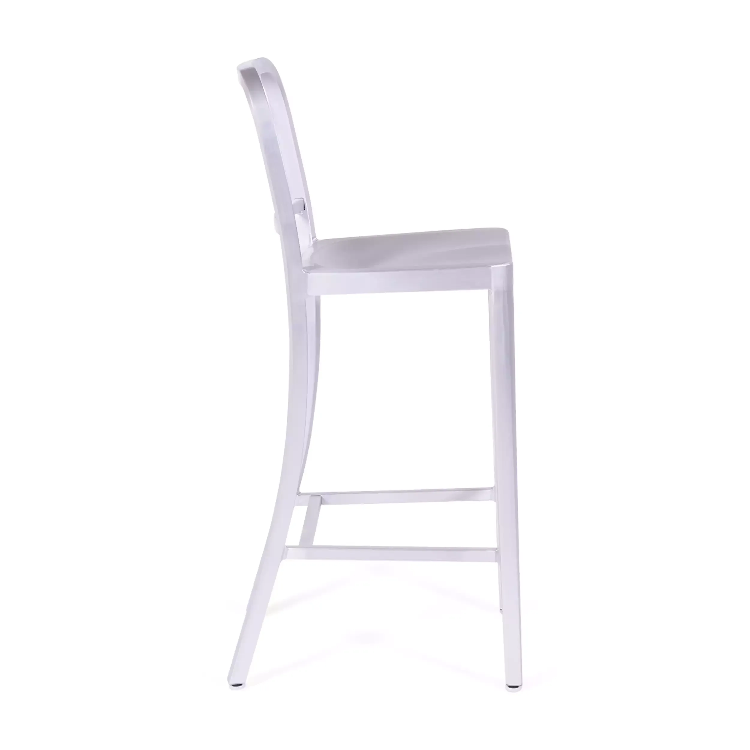 Replica dello sgabello in alluminio dell'Esercito della Marina - design industriale iconico