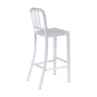 Replica dello sgabello in alluminio dell'Esercito della Marina - design industriale iconico