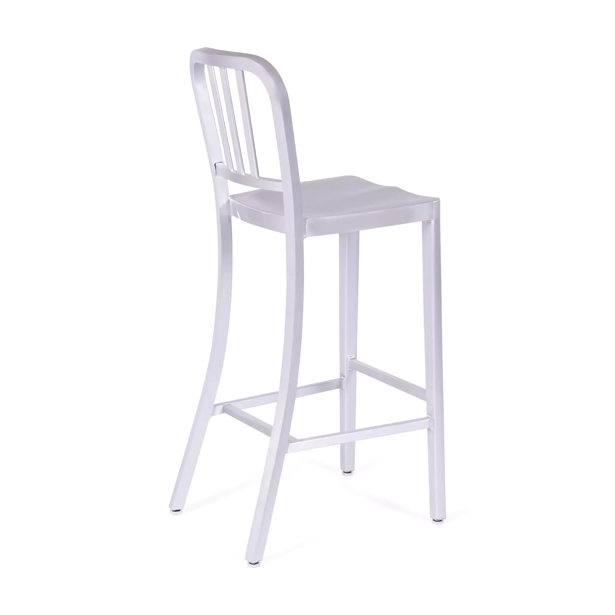 Replica dello sgabello in alluminio dell'Esercito della Marina - design industriale iconico