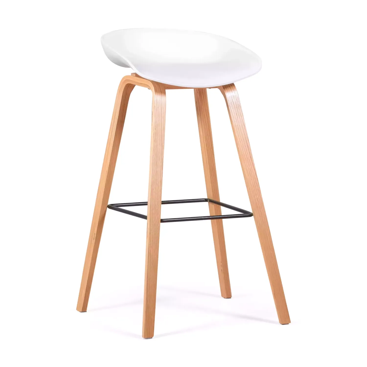 Sgabello nordico da 75 cm in legno di faggio - Mobile Design