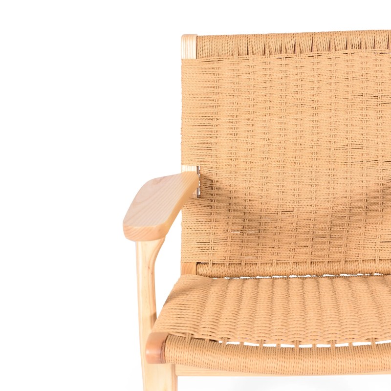 Fåtölj Catani CH25 | Skandinavisk design i ask och naturrep