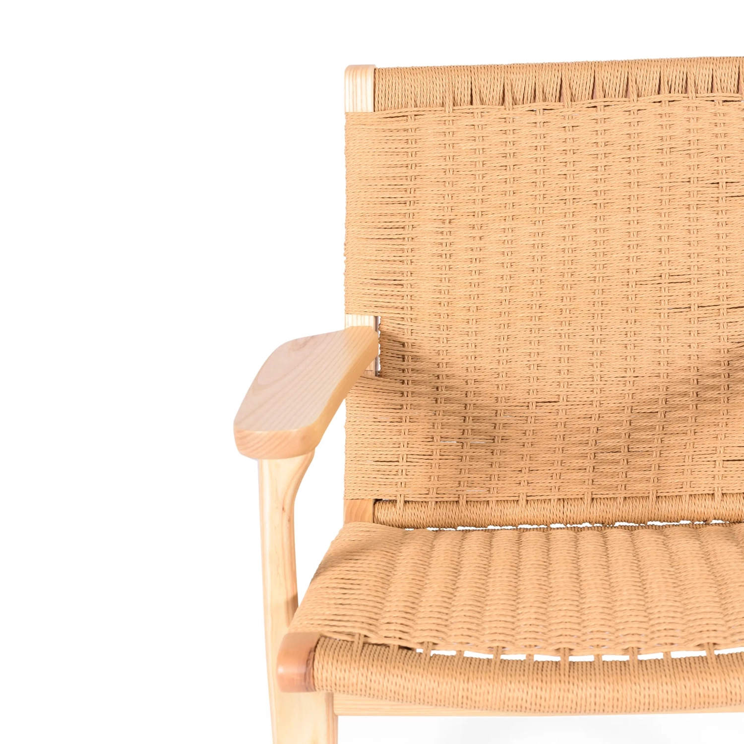 Fåtölj Catani CH25 | Skandinavisk design i ask och naturrep