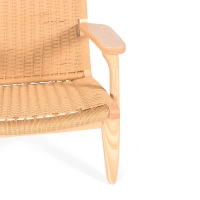 Poltrona Catani CH25 | Design scandinavo in frassino e corda naturale