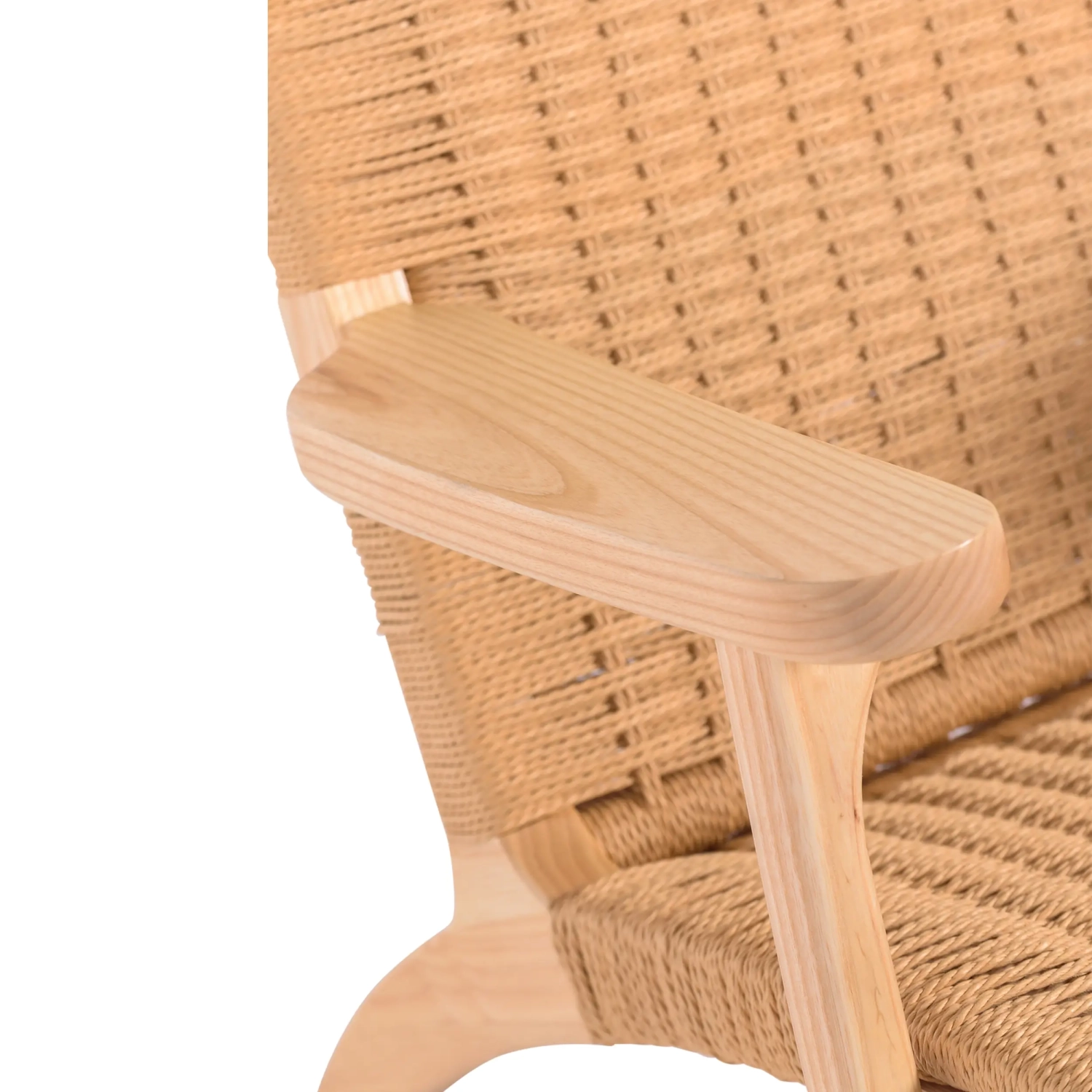 Fåtölj Catani CH25 | Skandinavisk design i ask och naturrep