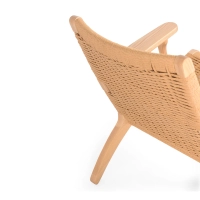 Poltrona Catani CH25 | Design scandinavo in frassino e corda naturale