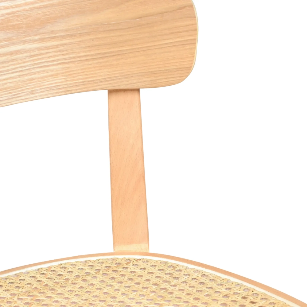 Sedia Tours in frassino e rattan - stile Scandinavo e naturale - Mobilie Design