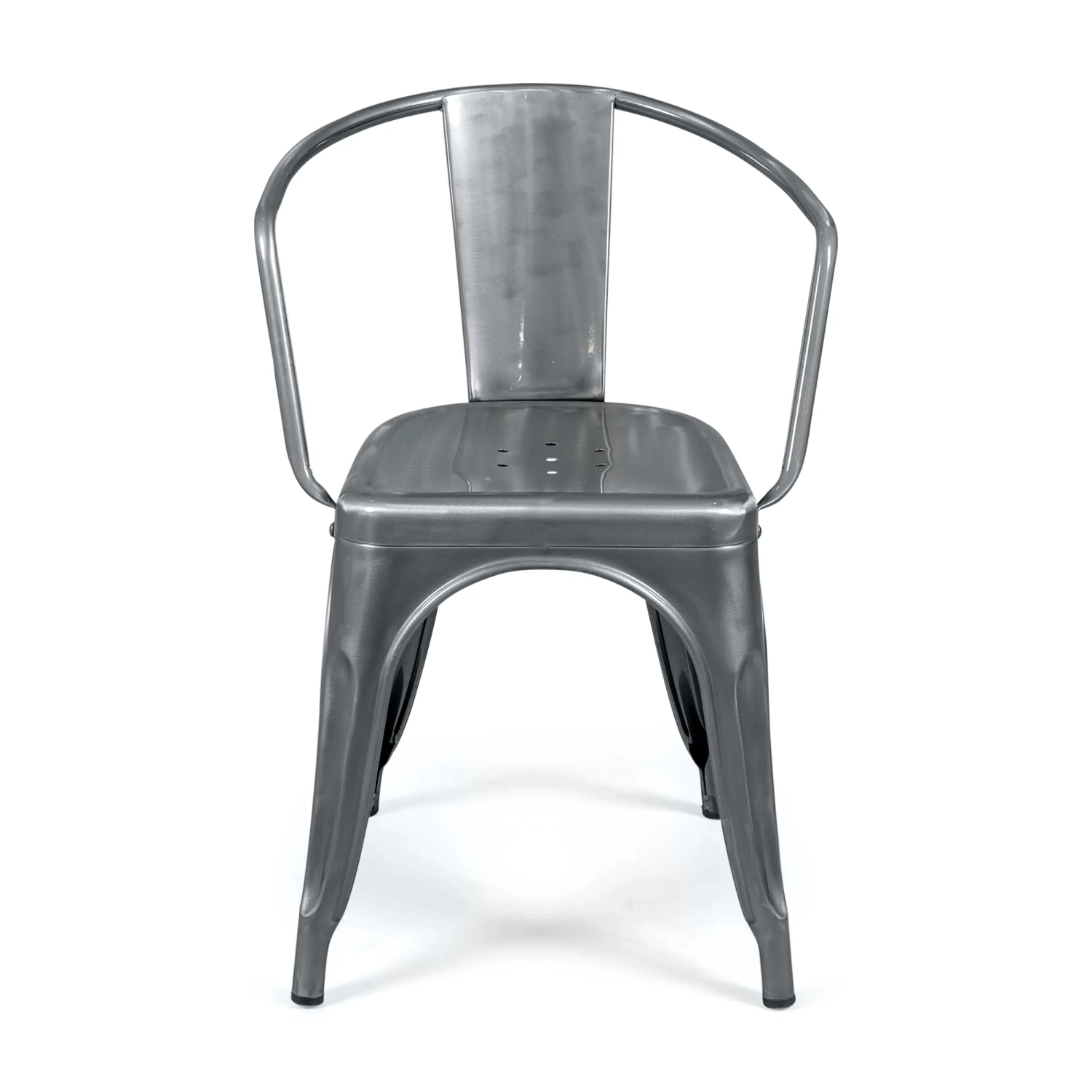 Cadeira de metal Bistro com apoios para os braços - Empilhável e resistente Mueble Design