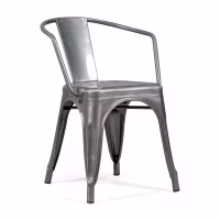 Sedia in metallo Bistro con braccioli - Impilabile e robusta Mobilie Design