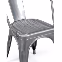 Sedia in metallo Bistro con braccioli - Impilabile e robusta Mobilie Design