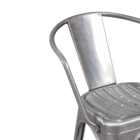 Metallstol Bistro med armstöd - Stapelbar och robust Mobelarium