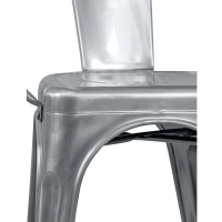 Silla metálica Bistro con reposabrazos | Apilable y resistente - Mueble design