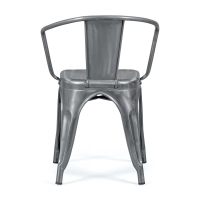 Cadeira de metal Bistro com apoios para os braços - Empilhável e resistente Mueble Design