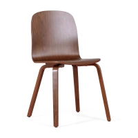 Designerskie krzesło Skandynawia Hut z drewna orzechowego | Elegancki styl skandynawski