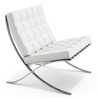 Inspiração Cadeira Barcelona barata - Cadeirão em pele - Mueble design
