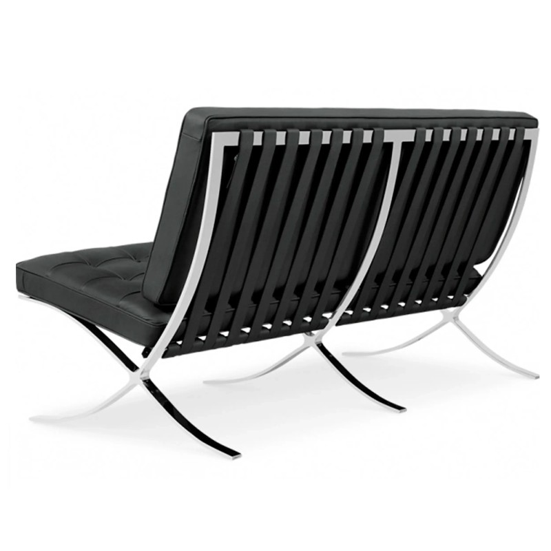 Fauteuil Barcelona chair  2 places Half leather - Meubles Concept