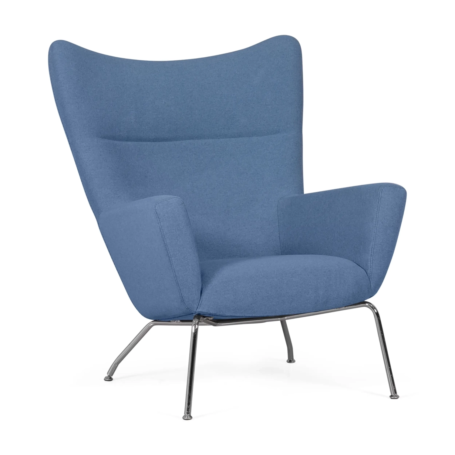 Replica van de fauteuil Wing CH445 van ontwerper Hans J. Wegner