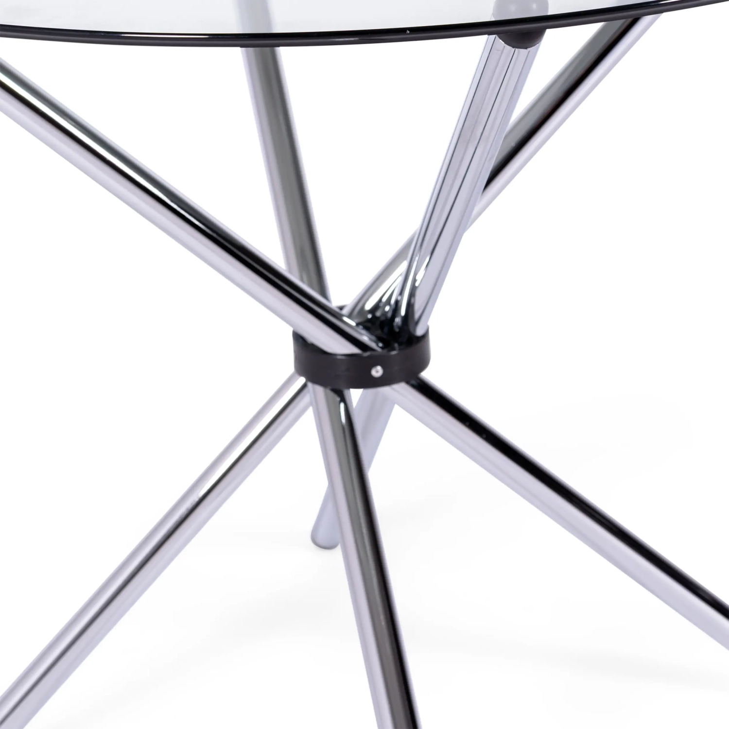 Mesa Redonda de Cristal 80 cm | Diseño Moderno para Cocina y Comedor