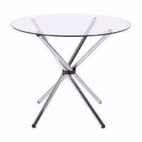 Ronde Glazen Tafel 80 cm | Modern Ontwerp voor Keuken & Eetkamer