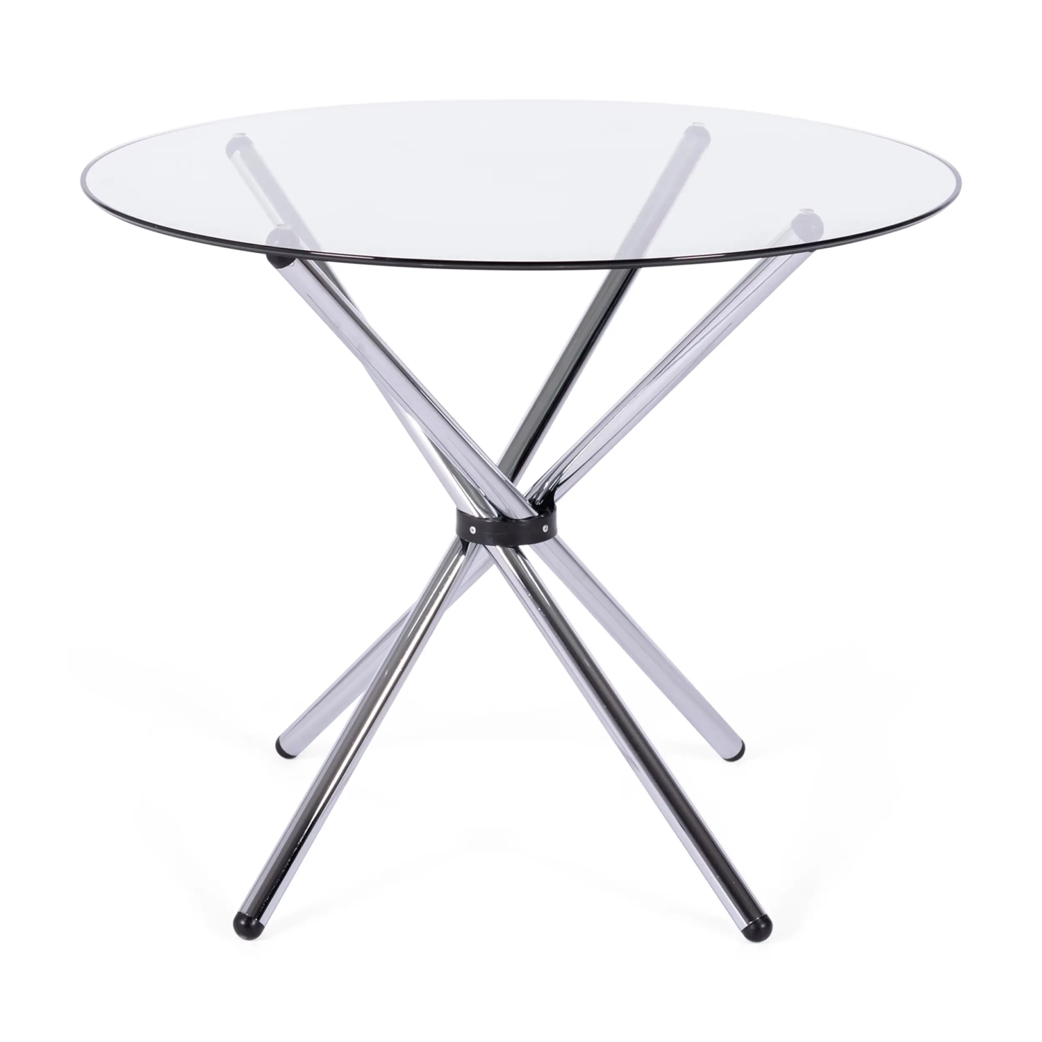 Okrągły szklany stół 80 cm | Nowoczesny design do kuchni i jadalni