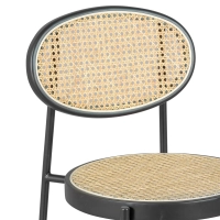 Sgabello Bar Preston Vintage in rattan naturale 65 cm - Mobilie Design