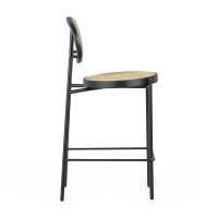 Sgabello Bar Preston Vintage in rattan naturale 65 cm - Mobilie Design