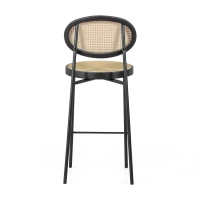 Sgabello Bar Preston Vintage in rattan naturale 65 cm - Mobilie Design