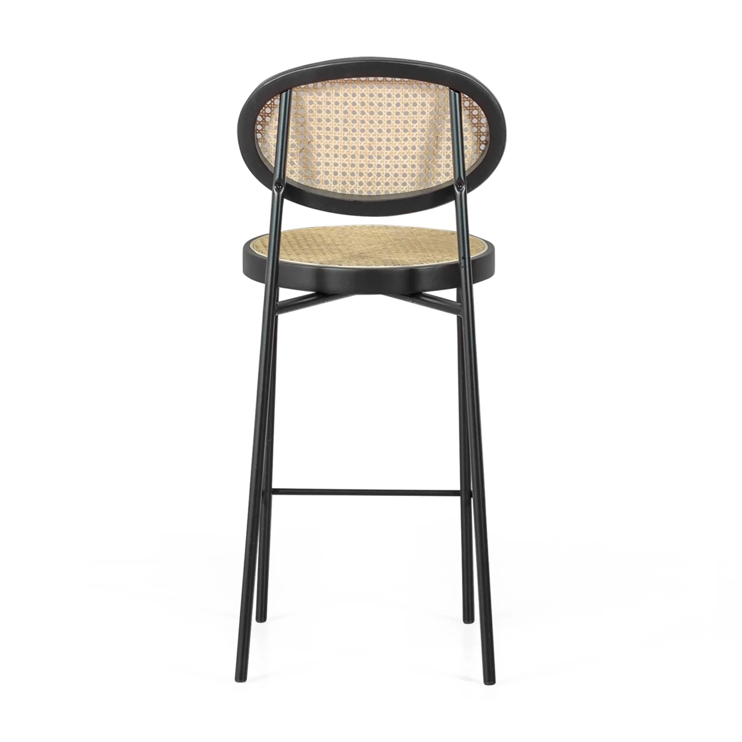 Barstoel Vintage Bar Preston Rotan, naturel 65 cm - Antiek Mobelarium