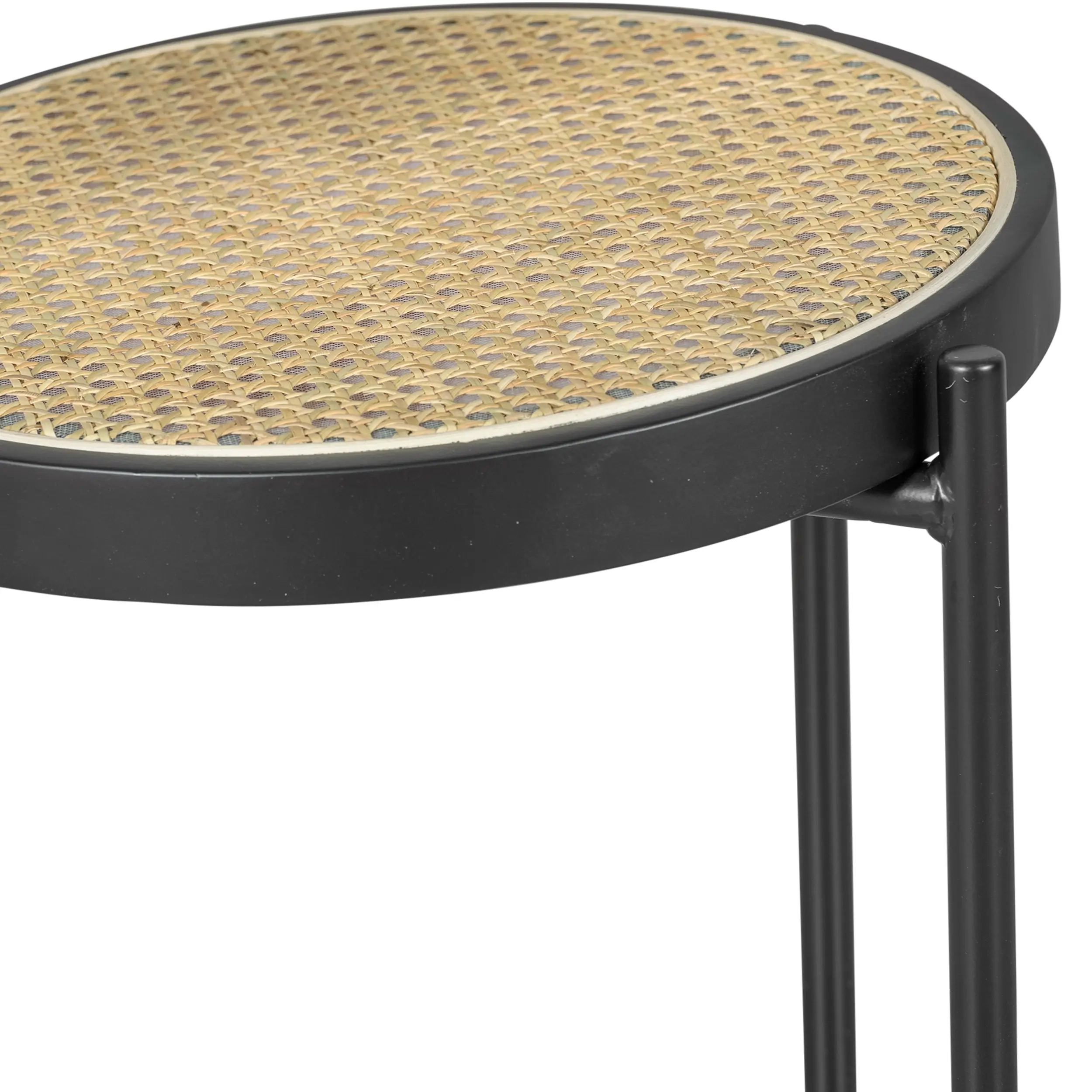 Sgabello Bar Preston Vintage in rattan naturale 65 cm - Mobilie Design