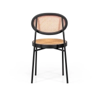Confezione 4 Sedie Preston Rattan Naturale | Design Retro e Artigianale