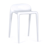 Barstoel design Didi 45 cm Wit | Minimalistisch en lichtgewicht ontwerp
