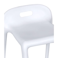 Stołek design Didi 45 cm Biały | Minimalistyczny i lekki design