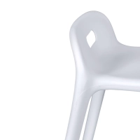 Barstoel design Didi 45 cm Wit | Minimalistisch en lichtgewicht ontwerp