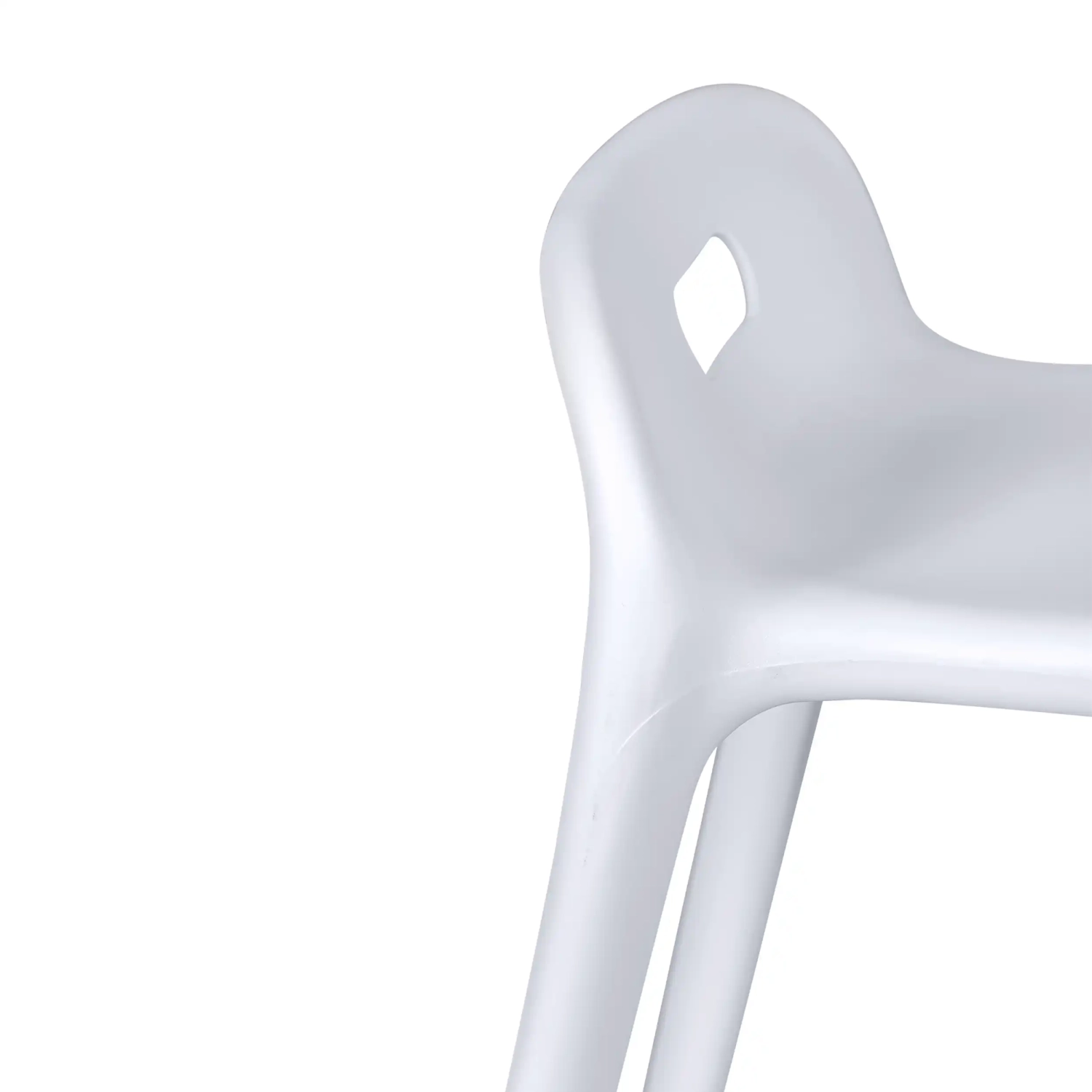 Stołek design Didi 45 cm Biały | Minimalistyczny i lekki design