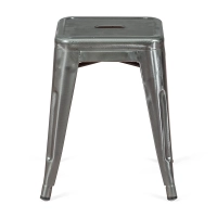 Sgabello Bistro metallico 45 cm | Stile industriale impilabile