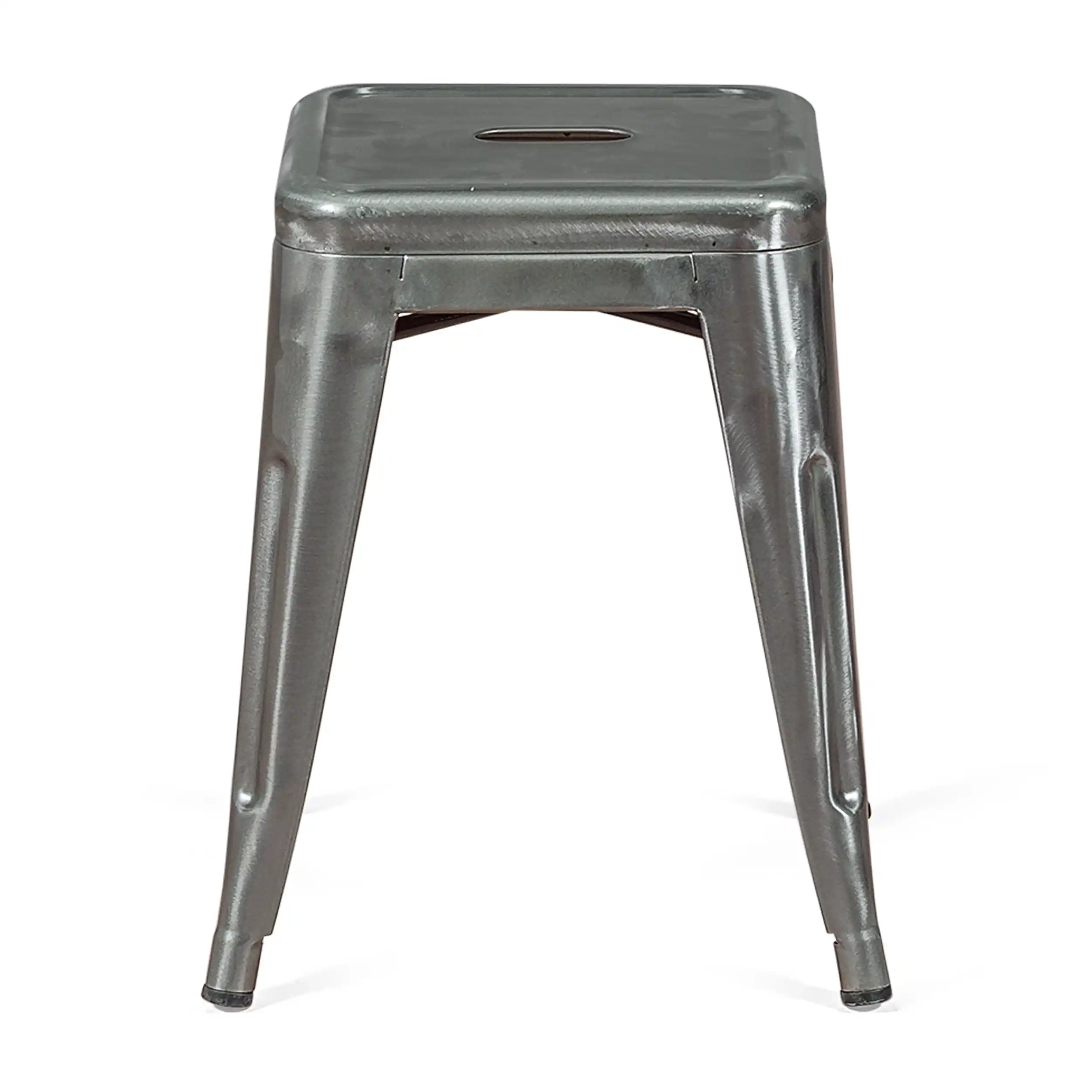 Sgabello Bistro metallico 45 cm | Stile industriale impilabile
