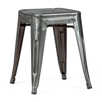 Tamborete Metálico Bistro 45 cm | Estilo industrial empilhável