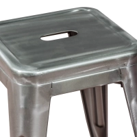 Taburete Metálico Bistro 45 cm | Estilo Industrial Apilable