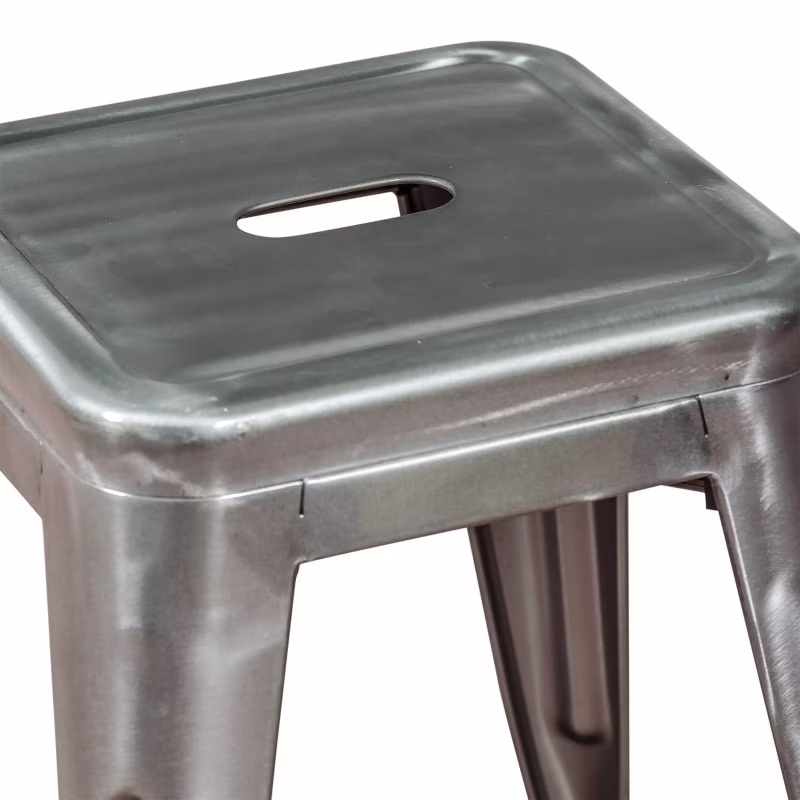 Taburete Metálico Bistro 45 cm | Estilo Industrial Apilable