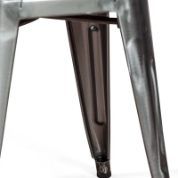 Tabouret Métallique Bistro 45 cm | Style industriel empilable