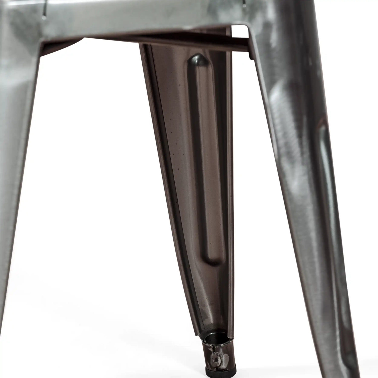Hocker Metallisch Bistro 45 cm | Industrieller Stil Stapelbar