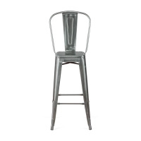 Tabouret Métallique avec dossier - Chaises et tabourets industriels